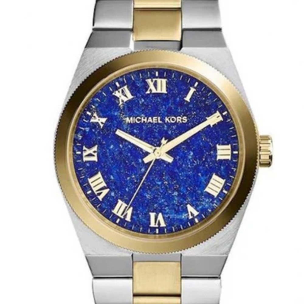 Michael Kors blue dial with gold/silver  Channing Women's Watch